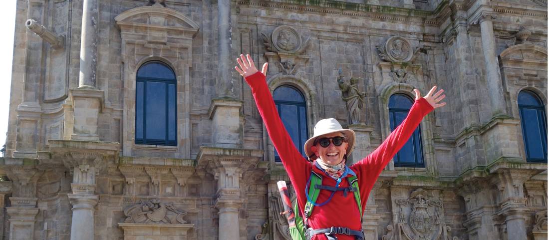 Arriving in the beautiful city of Santiago de Compostela after completing the Camino Trail |  <i>Edwina Parsons</i>