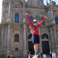 Arriving in the beautiful city of Santiago de Compostela after completing the Camino Trail | Edwina Parsons