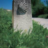 Marker on the Compostela trail