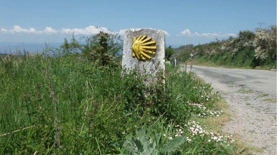 Camino signpost on the Way |  <i>Dana Garofani</i>
