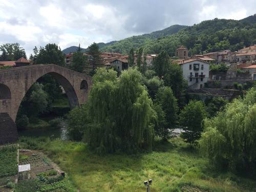 Cycle via the Pyrenees town of Sant Joan de les Abadesses enroute from Ripoll to Olot&#160;-&#160;<i>Photo:&#160;Kate Baker</i>