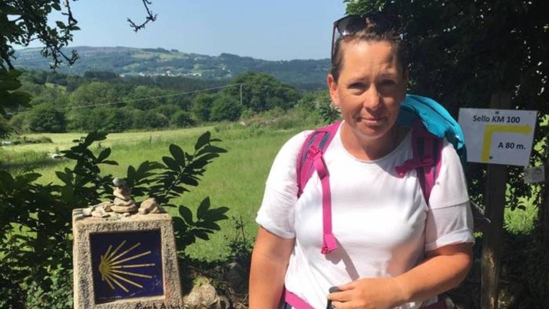 At the 100km marker on the Camino de Santiago |  <i>Rachel Goodman</i>