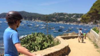 Teen cyclist on the Costa Brava on a self guided cycle trip in Catalonia | Kate Baker