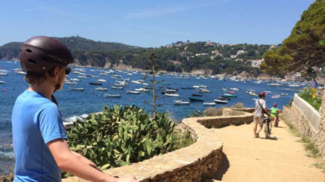 Teen cyclist on the Costa Brava on a self guided cycle trip in Catalonia | Kate Baker