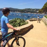 Teen cyclist on the Costa Brava on a self guided cycle trip in Catalonia | Kate Baker