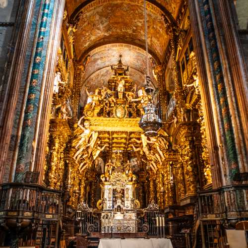 Interior of the Cathedral of Santiago de Compostela in Galicia, Spain.