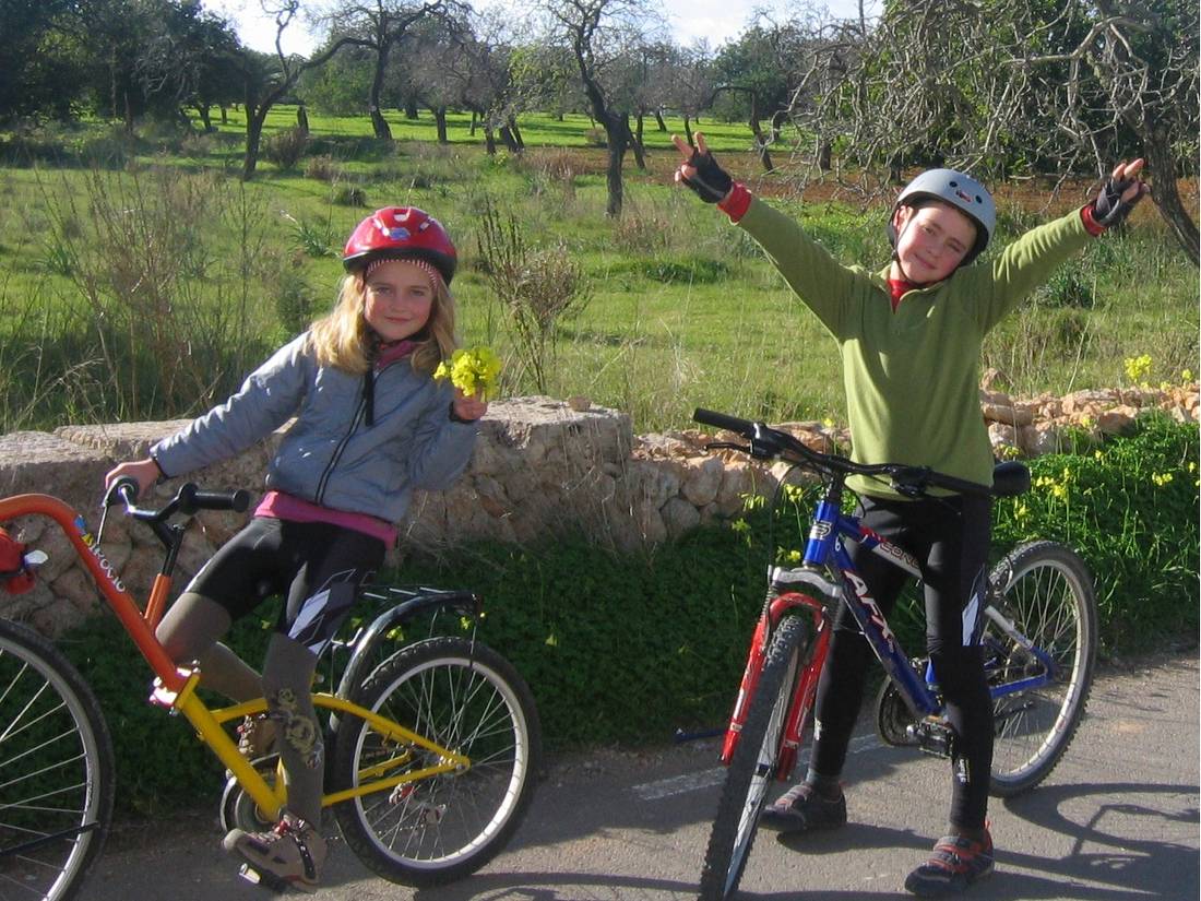 Kids enjoying riding in Catalonia