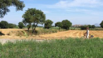 cyclist in rural Catalonia en route to the Costa Brava on a self guided cycling trip | Kate Baker