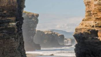 Cathedral's beach in Ribadeo is one of the most-visited places in Galicia