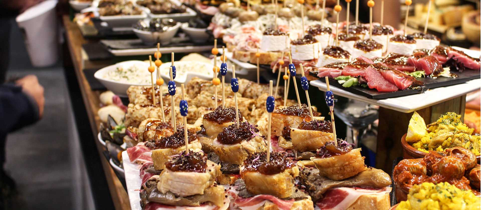 Delicious pintxos in Spain