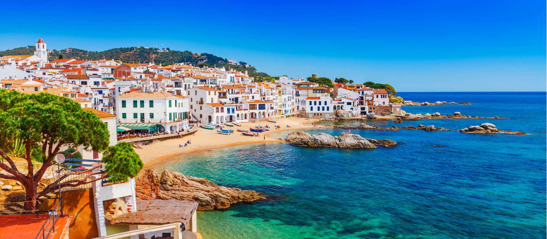 The laidback beach town of Calella de Palafrugell in Catalonia