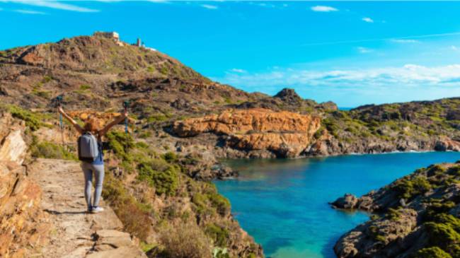 Walking along the spectacular Costa Brava in Spain