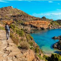 Walking along the spectacular Costa Brava in Spain