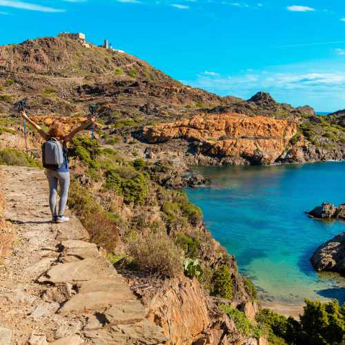 Walking along the spectacular Costa Brava in Spain