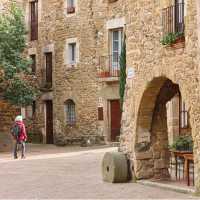 The medieval village of Monells in Catalonia, Spain