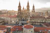 Sunrise at Cathedral of Santiago de Compostela in Galicia |  Shutterstock