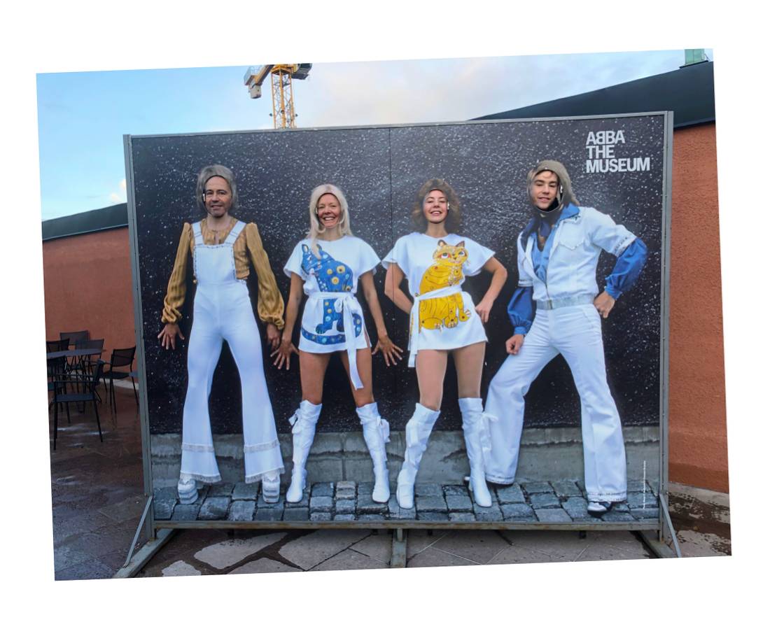 Family at Abba Museum in Stockholm |  <i>Kate Baker</i>