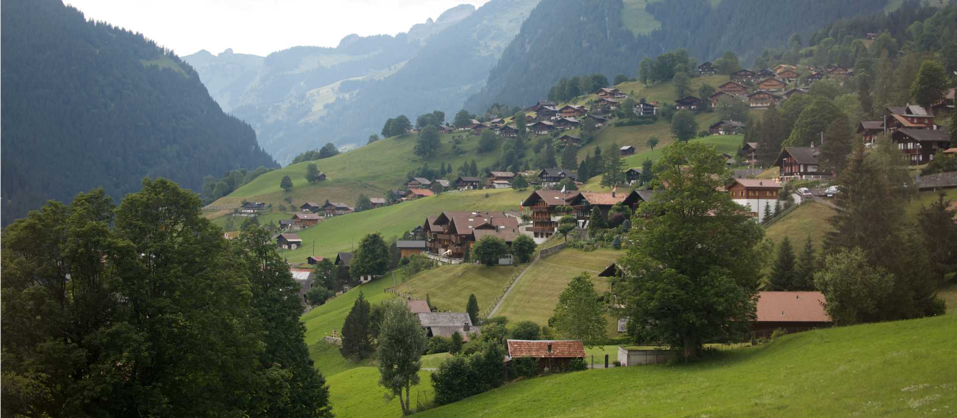 Houses high above Grindelwald | Kate Baker