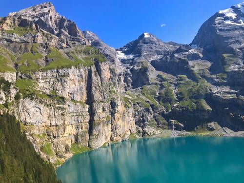 Lake Oeschinensee near Kandersteg on the Via Alpina | <i>Nicola Croom</i>