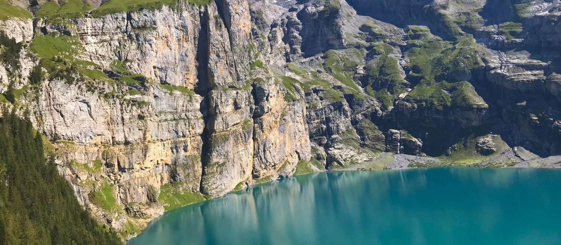 Lake Oeschinensee near Kandersteg on the Via Alpina |  <i>Nicola Croom</i>