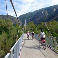 Cycling on the relatively flat trails of the Ticino region in Switzerland