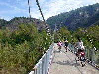 Cycling on the relatively flat trails of the Ticino region in Switzerland