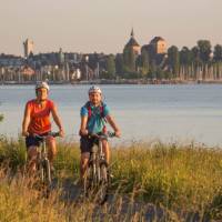 Cycling the Via Rhona bike path in Switzerland