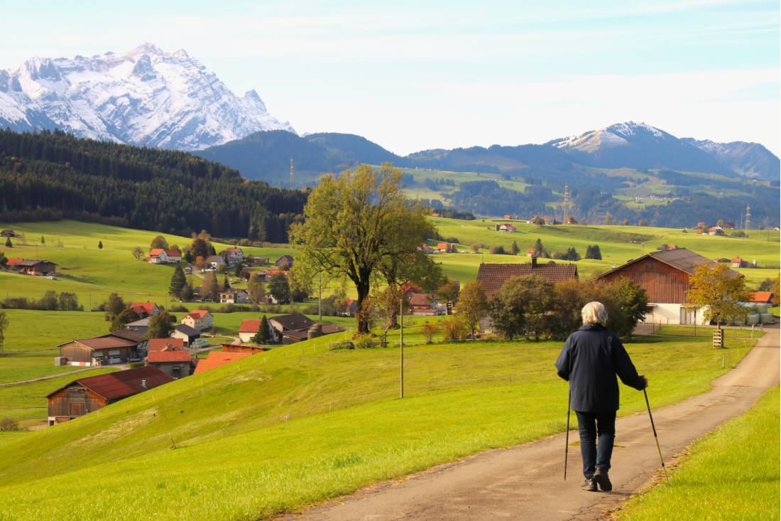 A senior person hiking in Switzerland |  <i>Julita</i>