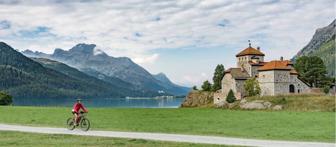 Ride the wonderful bike trails near St Moritz