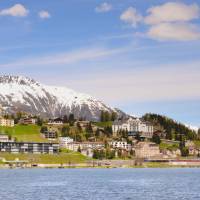 The stunning town of St Moritz in Switzerland