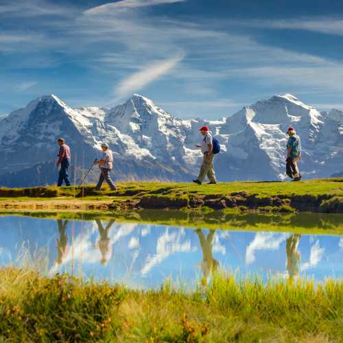 Hiking in the Bernese Oberland in Switzerland