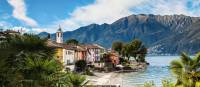 Colourful houses line Lake Maggiore in the Ticino Canton of Switzerland | Jan Geerk