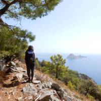 Taking in the view from Cape Gelidonia on the Lycian Way in Turkey | Lilly Donkers