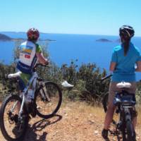 Soaking up the views of the Lycian coast while on a cycle break