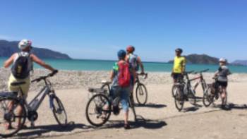 Fethiye beach,Eye4cycling Pedalling along the empty stretches of Fethiye Beach in Turkey
