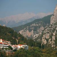 Litochoro with Olympus in background