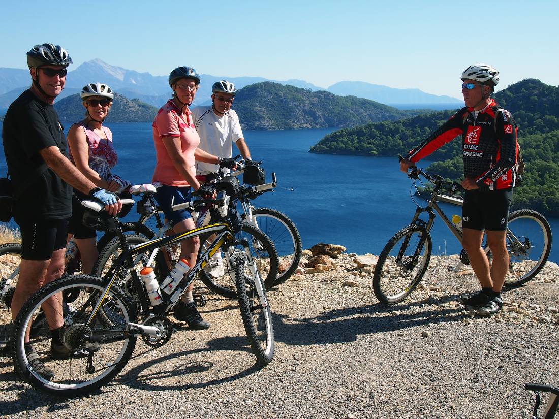 cyclists on the Lycian Coast