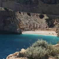 A perfect opportunity for a swim break while cycling from Kas to Finike on the Lycian Coast Cycle