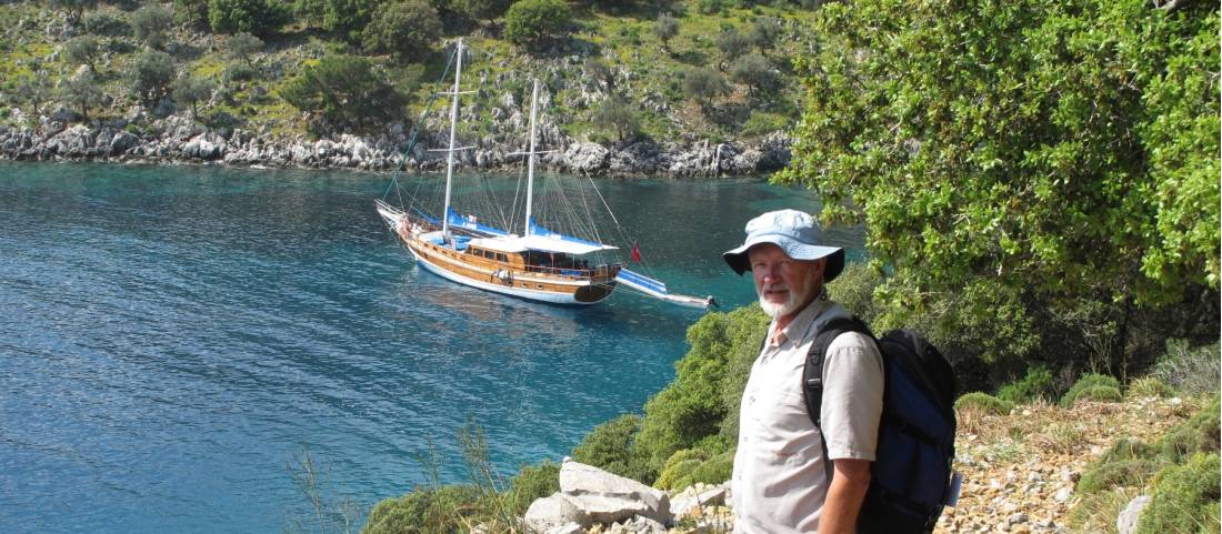 Hiker taking in the view of the Lycian Coast |  <i>Kate Baker</i>