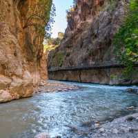Explore the Saklikent canyon in Turkey