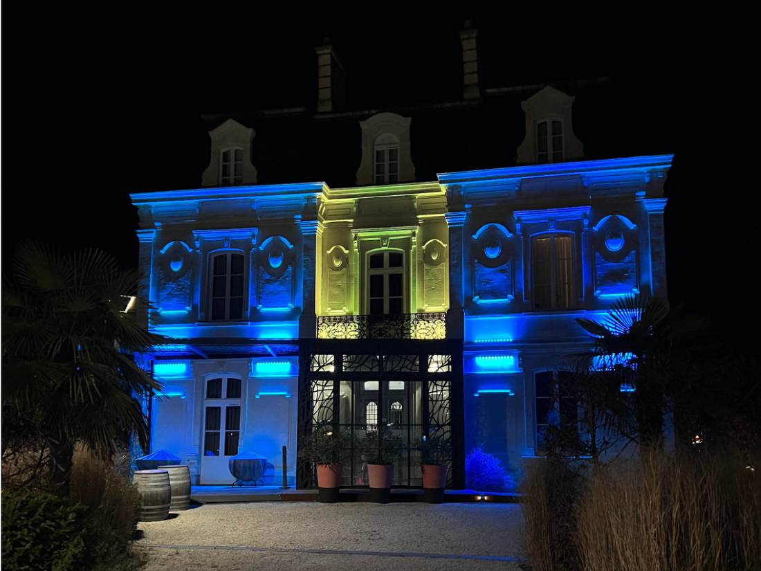 Buildings lit up for Ukraine in France |  <i>Kate Baker</i>