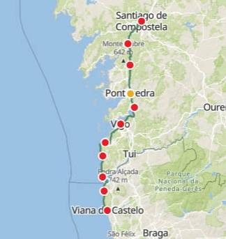 Camino Portuguese Coastal Route