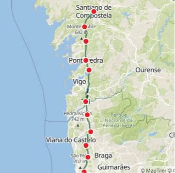 Camino Portuguese Inland Route