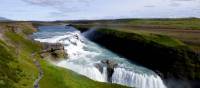 Gullfoss (translated as "Golden Falls") is Iceland's most popular waterfall