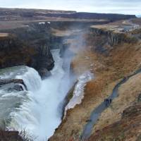 Gullfoss (translated as "Golden Falls") is Iceland's most popular waterfall