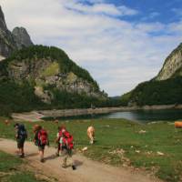 Around the Lake and mountains of Hinterer Gosausee, Austria