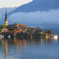 Hallstatt on the Hallstattersee lake, Austria