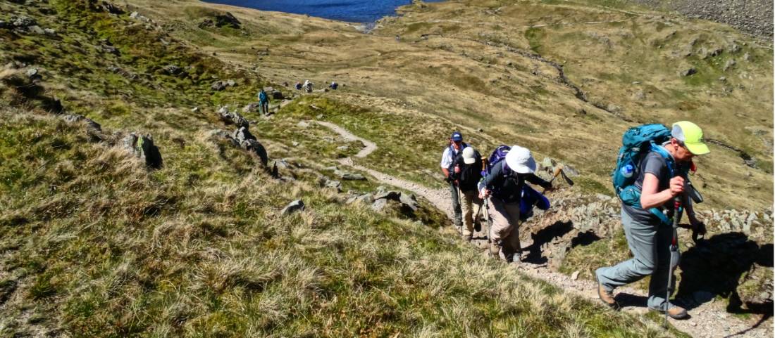 Hikers above Grizedale Tarn in the Lake District |  <i>John Millen</i>