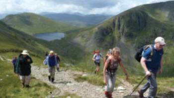 Ascending St. Sunday Crag, Coast to Coast Trail,John Millen Ascending St. Sunday Crag from Grisedale Beck