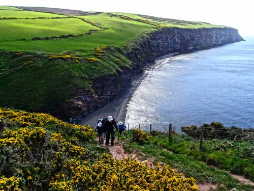 Ascending Fleswick Bay on the Coast to Coast near St Bees&#160;-&#160;<i>Photo:&#160;John Millen</i>